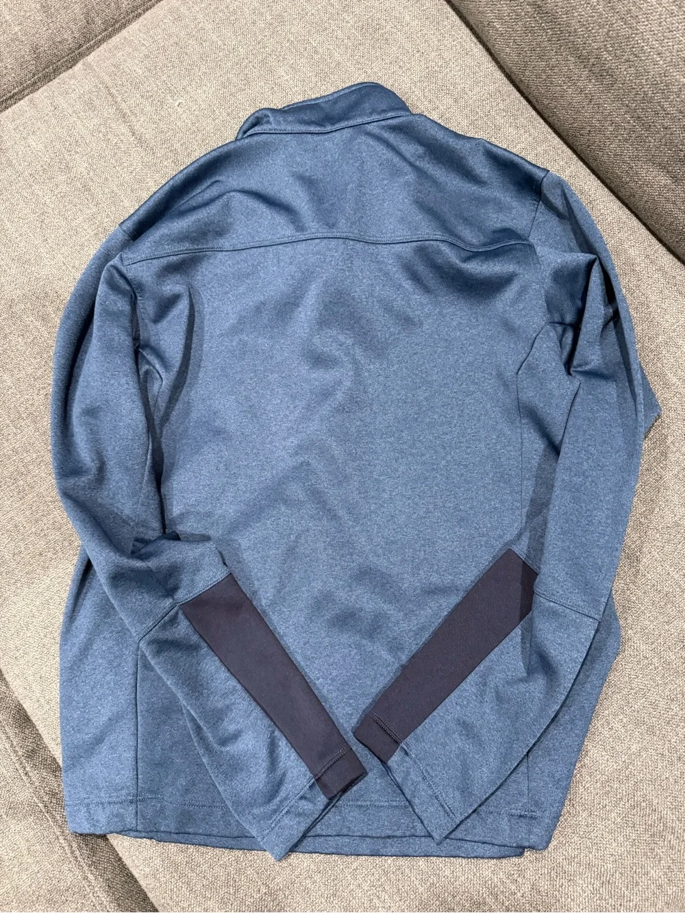 Men's Blue North Face Quarter-Zip Pullover